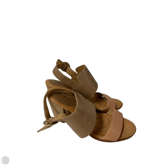 Sandals Heels Block By Born In Tan, Size: 7