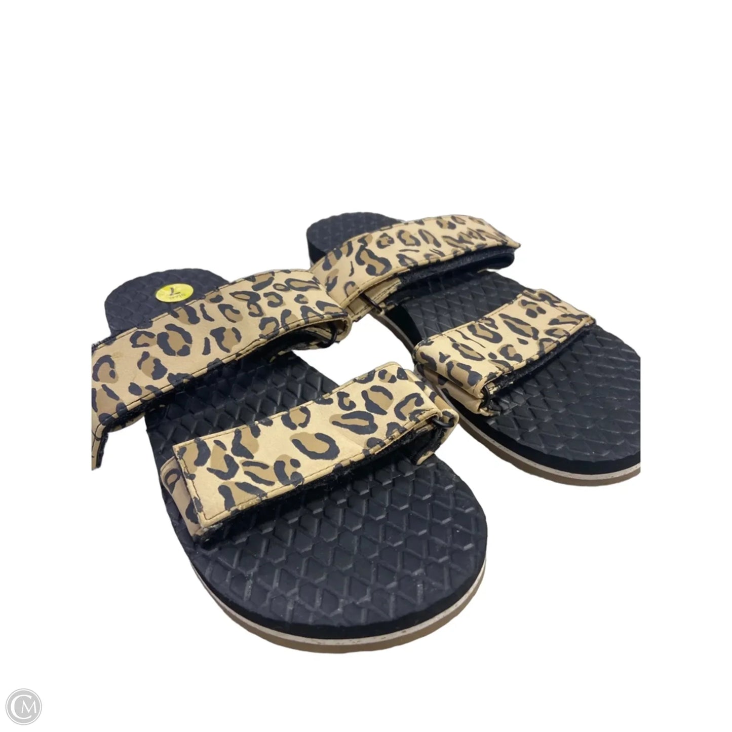 Sandals Flats By Volcom In Animal Print, Size: 7