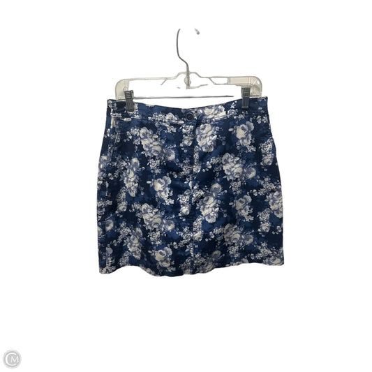 Skort By Karen Scott In Blue & White, Size: 8