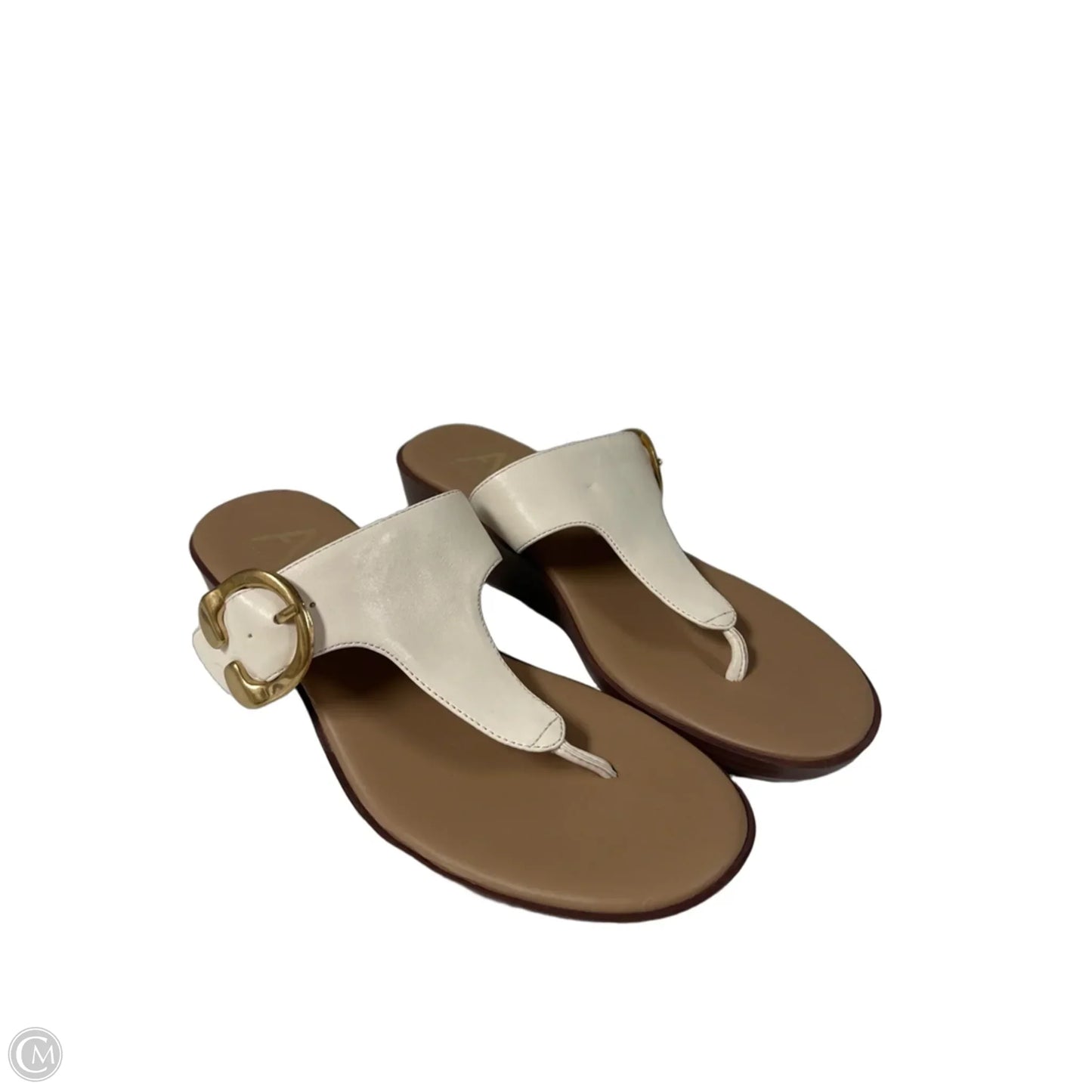 Sandals Flip Flops By Aerosoles In White, Size: 7