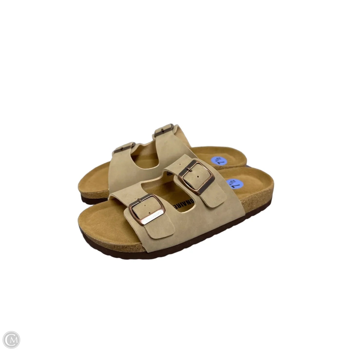 Sandals Flats By Cushionaire In Beige, Size: 7.5
