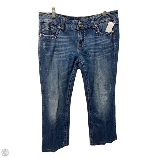 Jeans Straight By Miss Me In Blue Denim, Size: 14