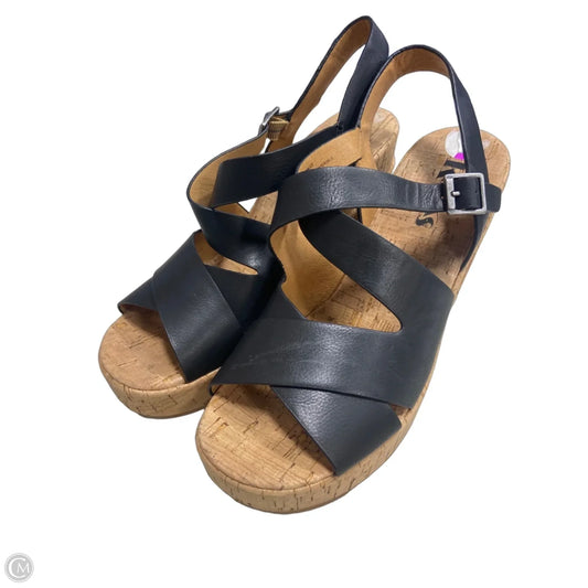 Sandals Heels Wedge By Korks In Black, Size: 8