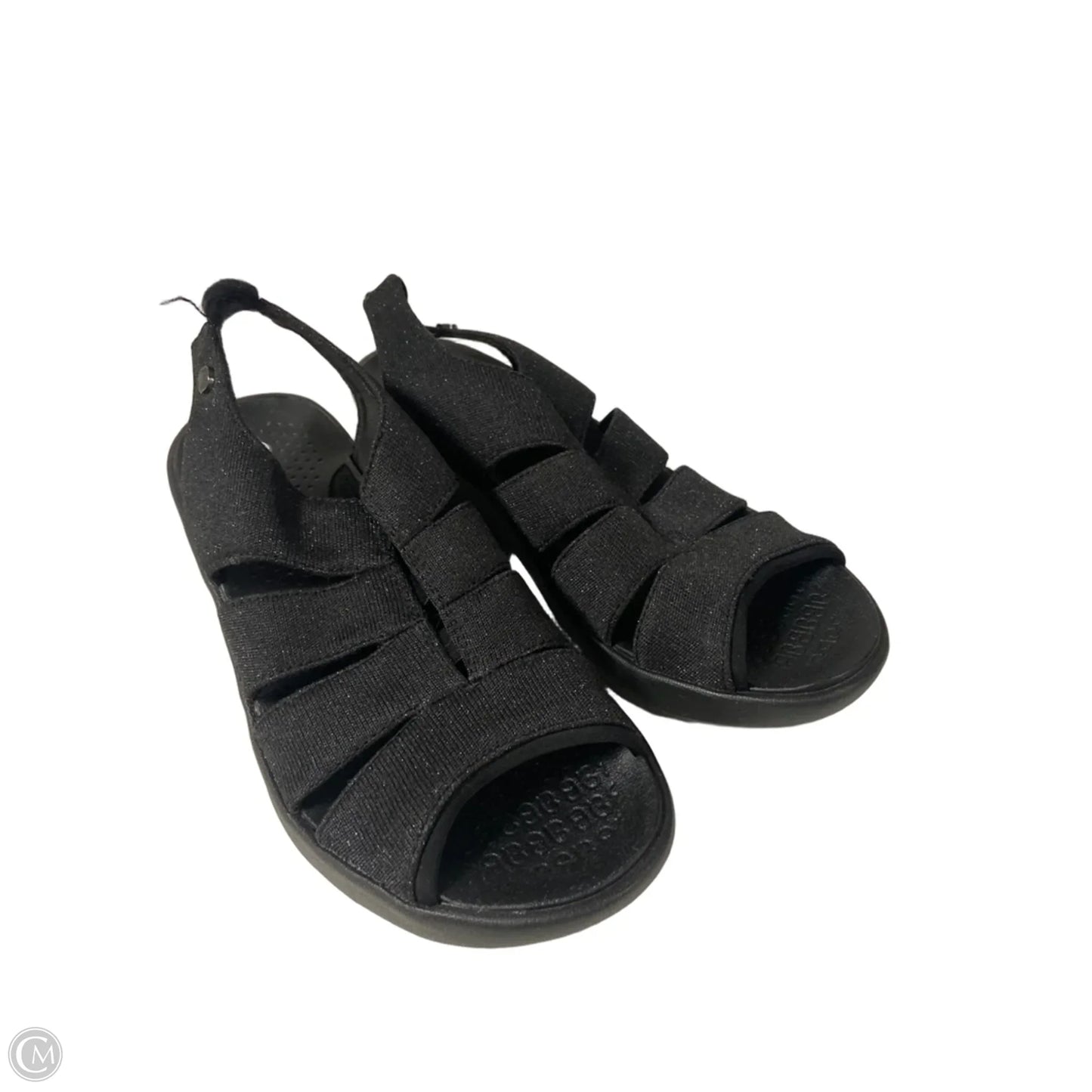 Sandals Heels Wedge By Bzees In Black, Size: 7.5