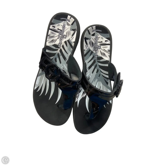 Sandals Flip Flops By Clarks In Black, Size: 9