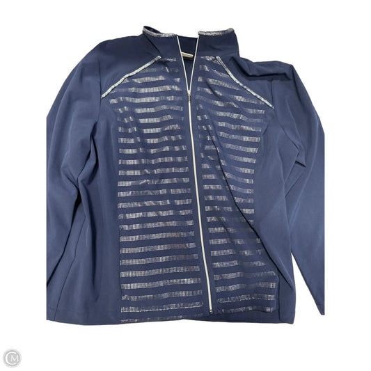 Athletic Jacket By Zenergy By Chicos In Navy, Size: Xl