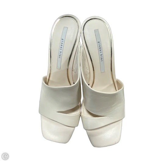 Sandals Heels Wedge By Gianni Bini In Beige, Size: 10