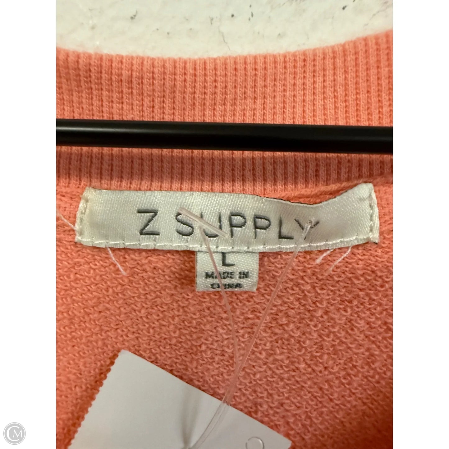 Sweatshirt Crewneck By Z Supply In Coral, Size: L