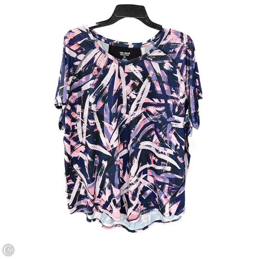 Athletic Top Short Sleeve By Tek Gear In Pink & Purple, Size: 2x