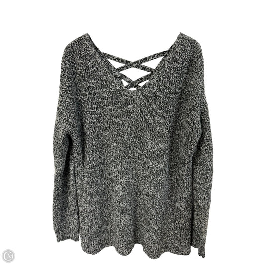 Sweater By Ana In Black & Grey, Size: M