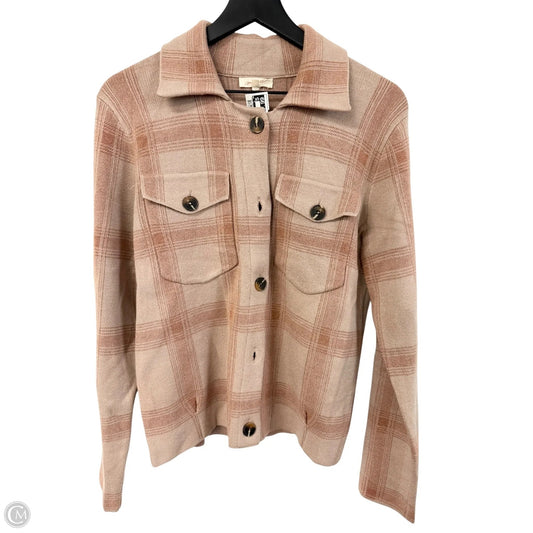 Jacket Shirt By Mystree In Tan, Size: M