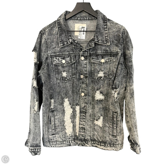 Jacket Denim By Fantastic Fawn In Black Denim, Size: M