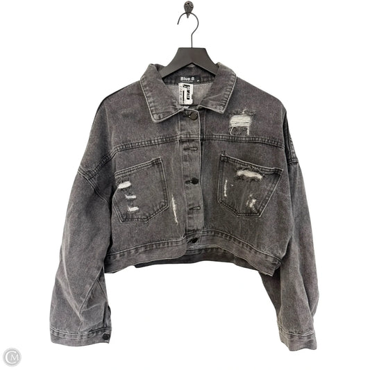 Jacket Denim By Blue B In Black Denim, Size: M