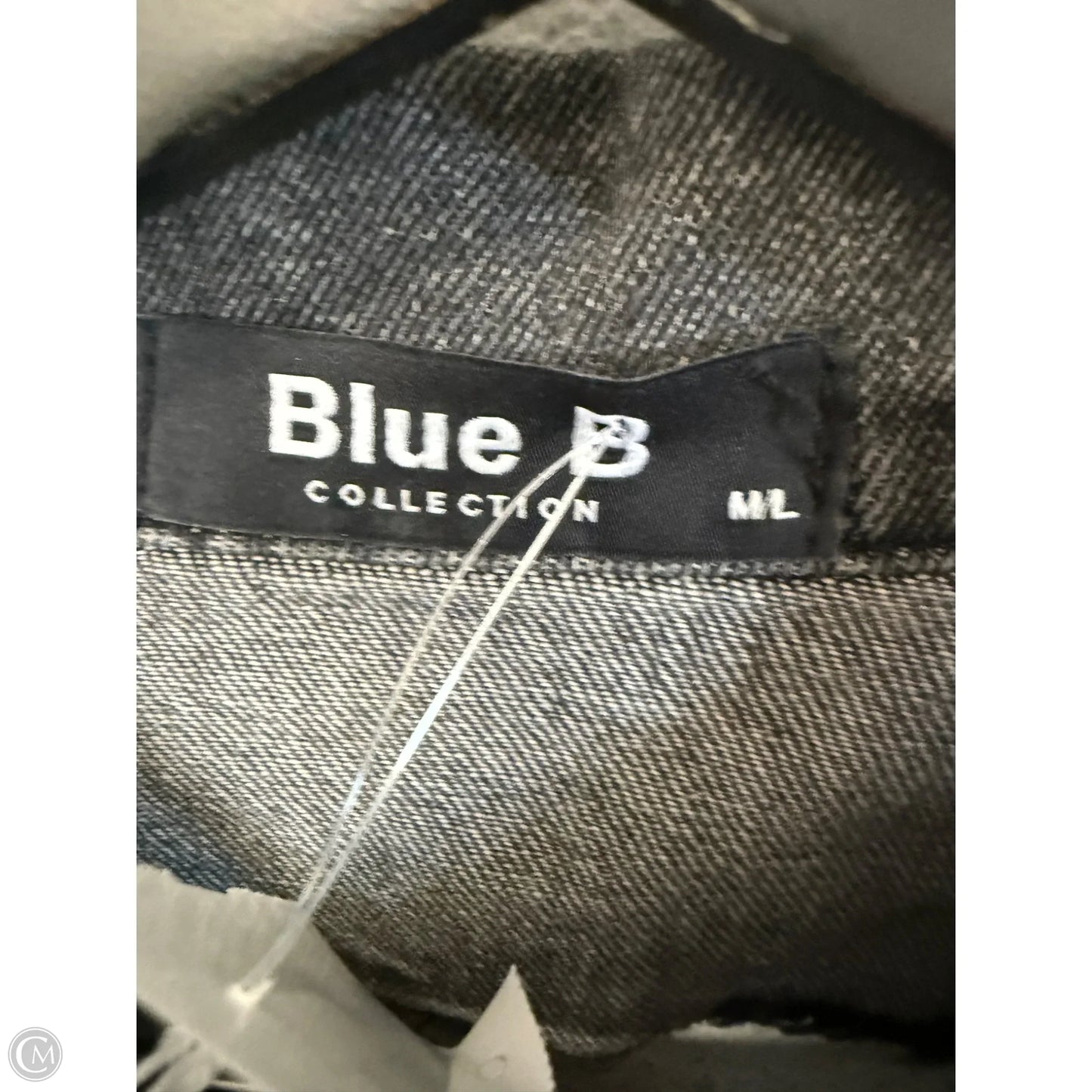 Jacket Denim By Blue B In Black Denim, Size: M