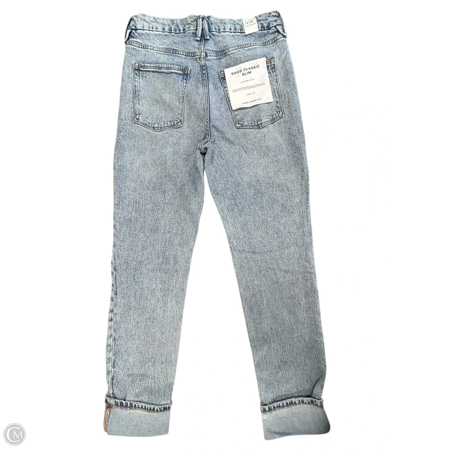 Jeans Straight By Good American In Blue Denim, Size: 8