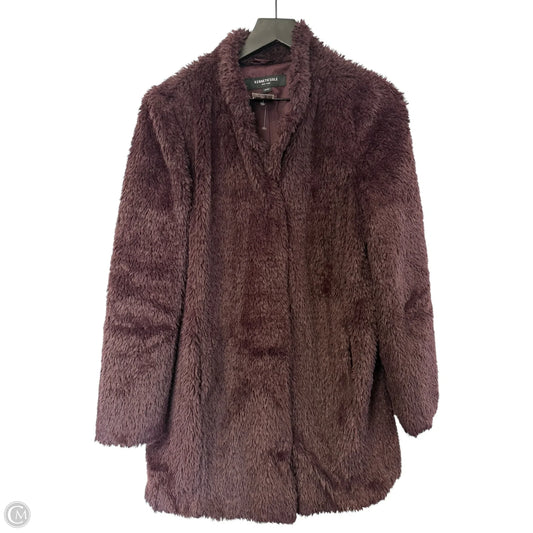 Coat Faux Fur & Sherpa By Kenneth Cole In Purple, Size: M