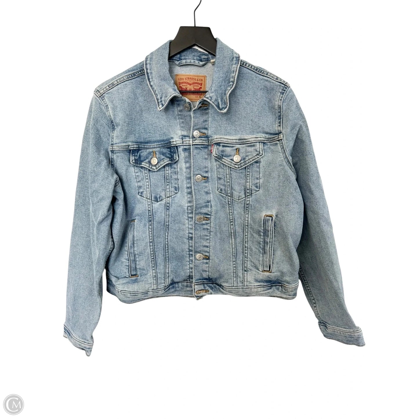 Jacket Denim By Levis In Blue Denim, Size: Xl