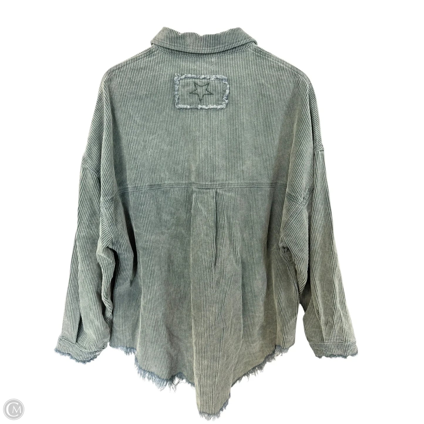 Jacket Shirt By Pol In Green, Size: S