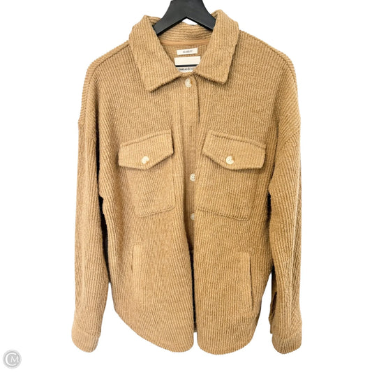 Jacket Shirt By Thread And Supply In Tan, Size: L