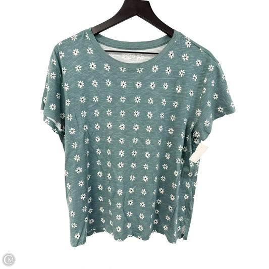 Top Short Sleeve Basic By Maurices In Green, Size: L
