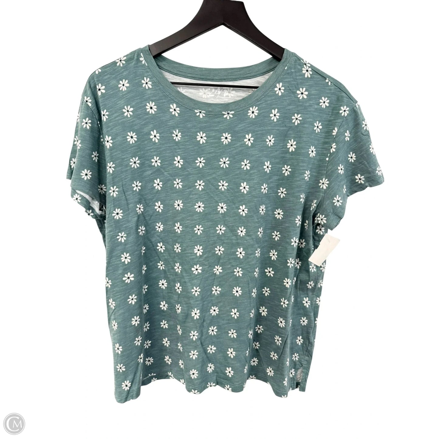 Top Short Sleeve Basic By Maurices In Green, Size: L