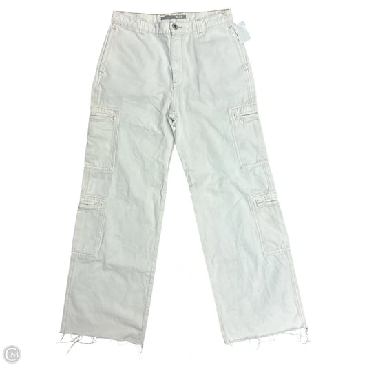 Jeans Wide Leg By Hudson In White Denim, Size: 4