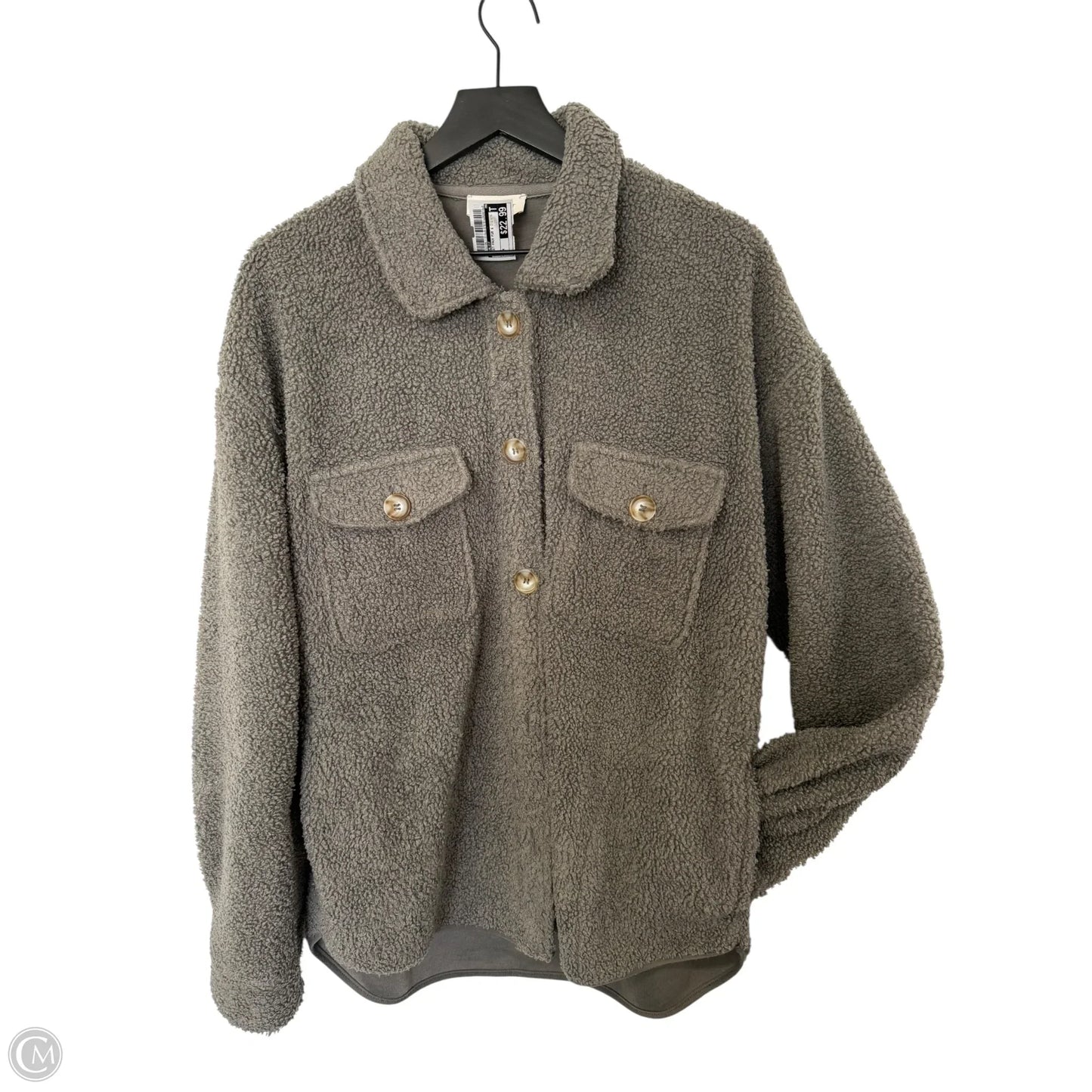 Jacket Faux Fur & Sherpa By Wishlist In Grey, Size: M