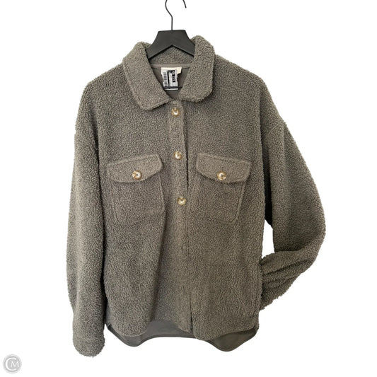 Jacket Faux Fur & Sherpa By Wishlist In Grey, Size: M
