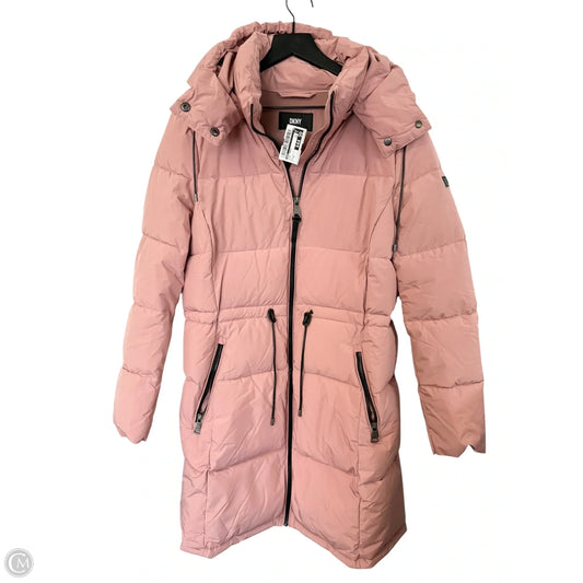 Coat Parka By Dkny In Pink, Size: M