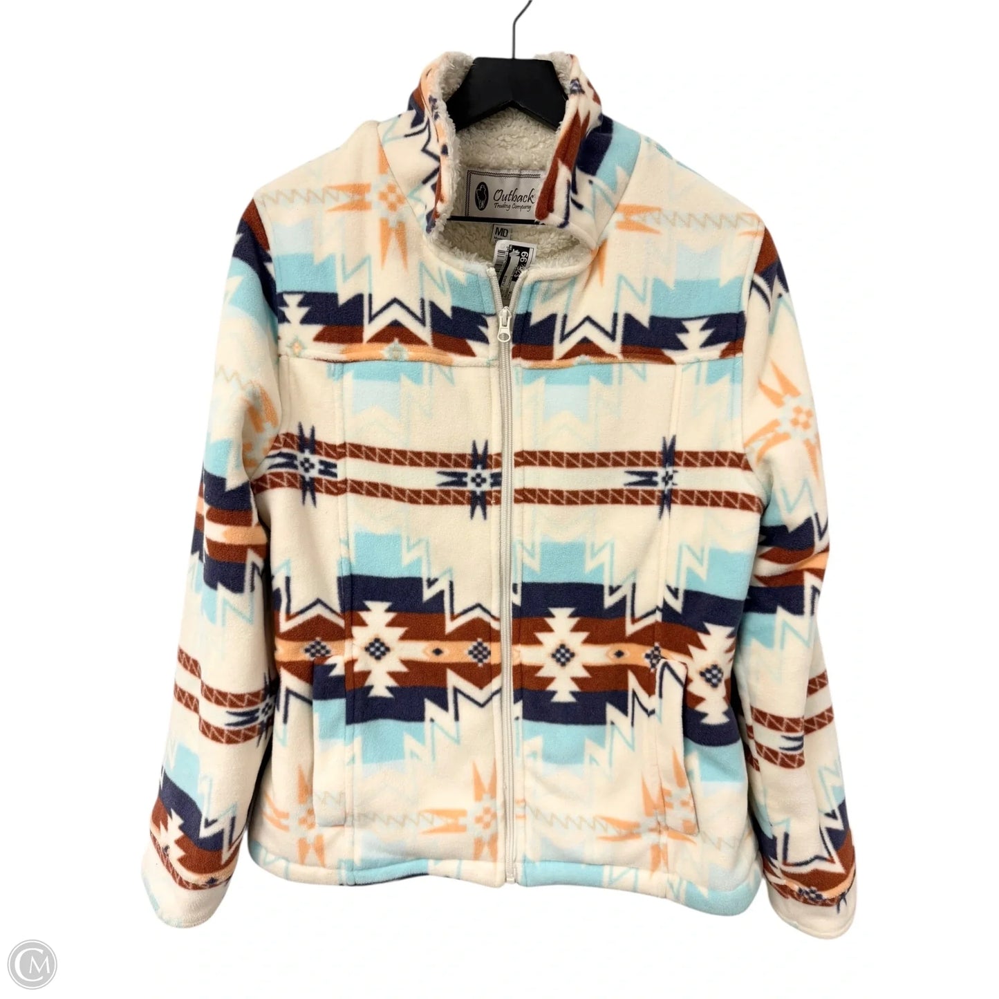 Jacket Fleece By Cmb In Multi-colored, Size: M