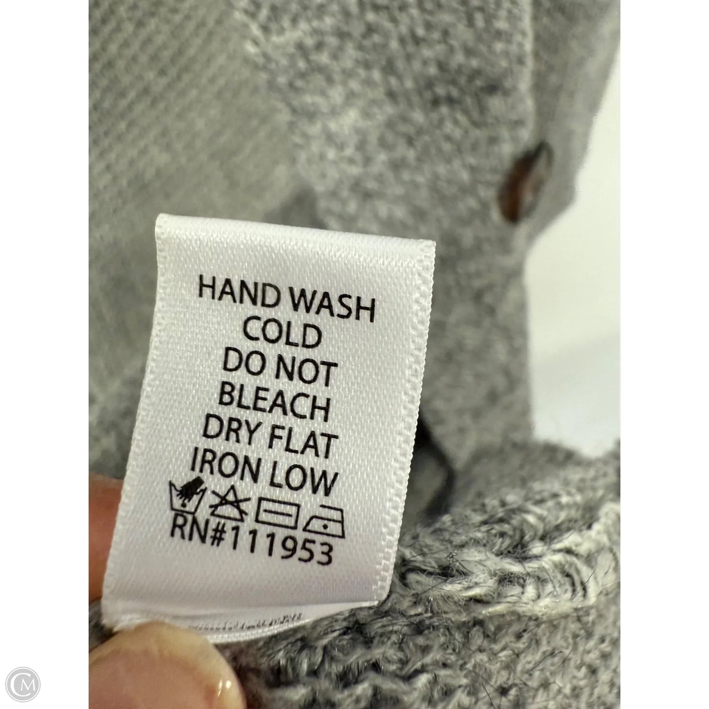 Sweater Cardigan By Active Usa In Grey, Size: S