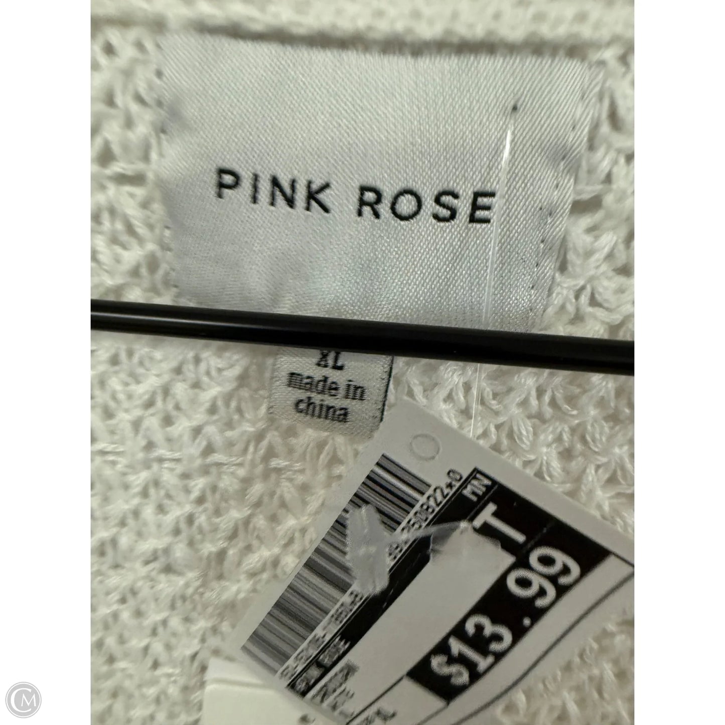 Cardigan By Pink Rose In White, Size: Xl