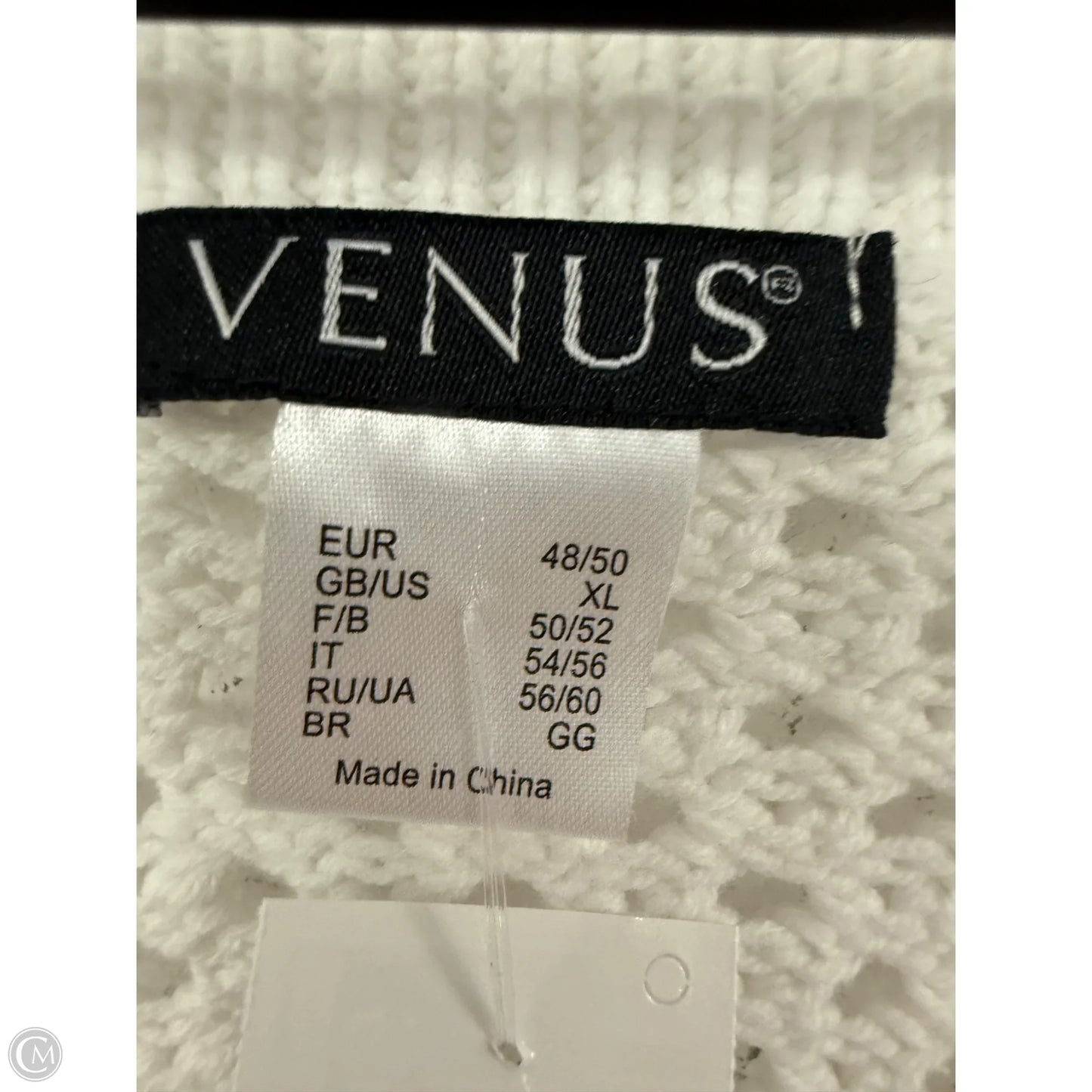 Sweater Short Sleeve By Venus In White, Size: Xl