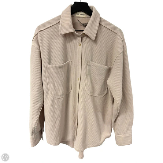 Jacket Shirt By The Nines In Cream, Size: M