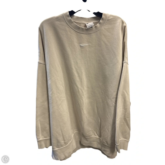 Sweatshirt Crewneck By Nike Apparel In Cream, Size: Xl