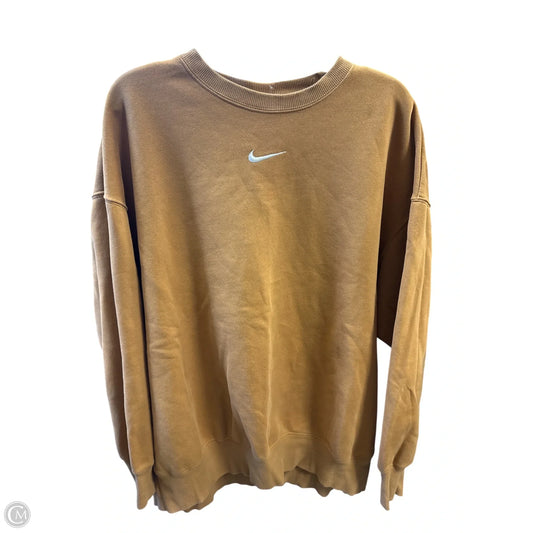 Sweatshirt Crewneck By Nike Apparel In Tan, Size: Xl