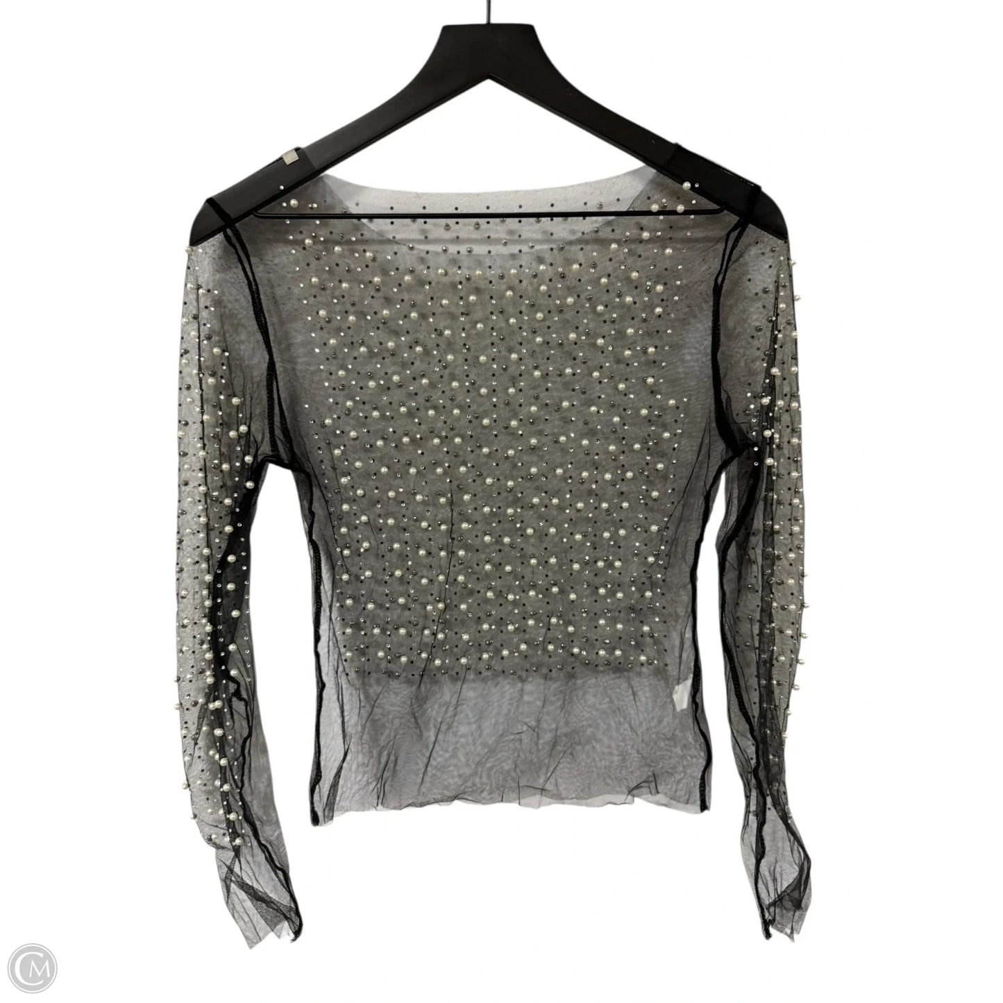 Top Long Sleeve By Cmf In Black, Size: M