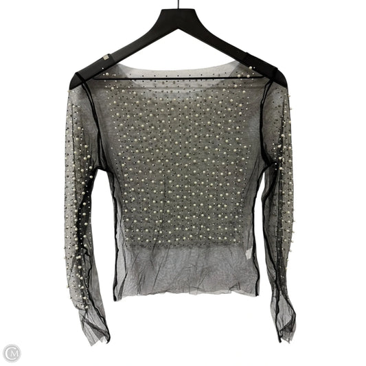 Top Long Sleeve By Cmf In Black, Size: M