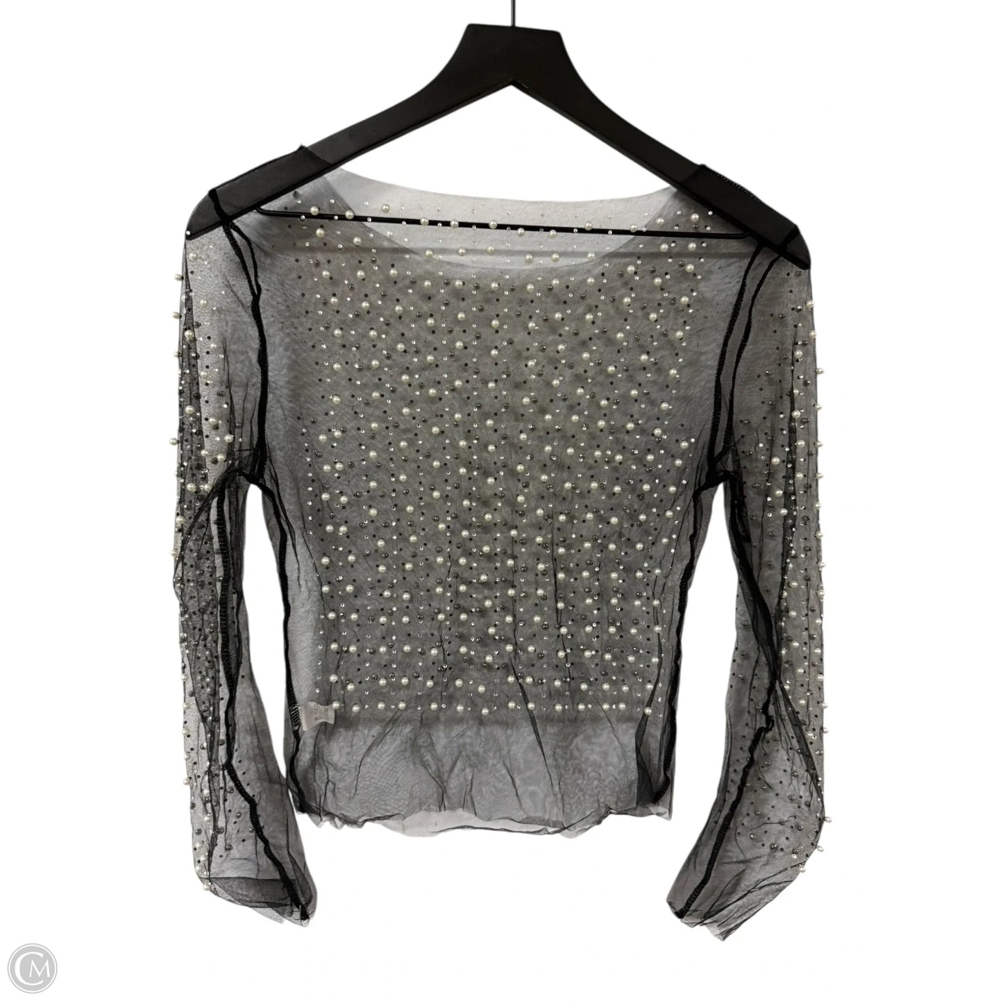 Top Long Sleeve By Cmf In Black, Size: M