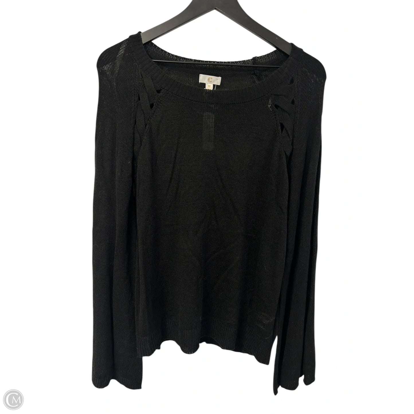 Top Long Sleeve By Cme In Black, Size: M