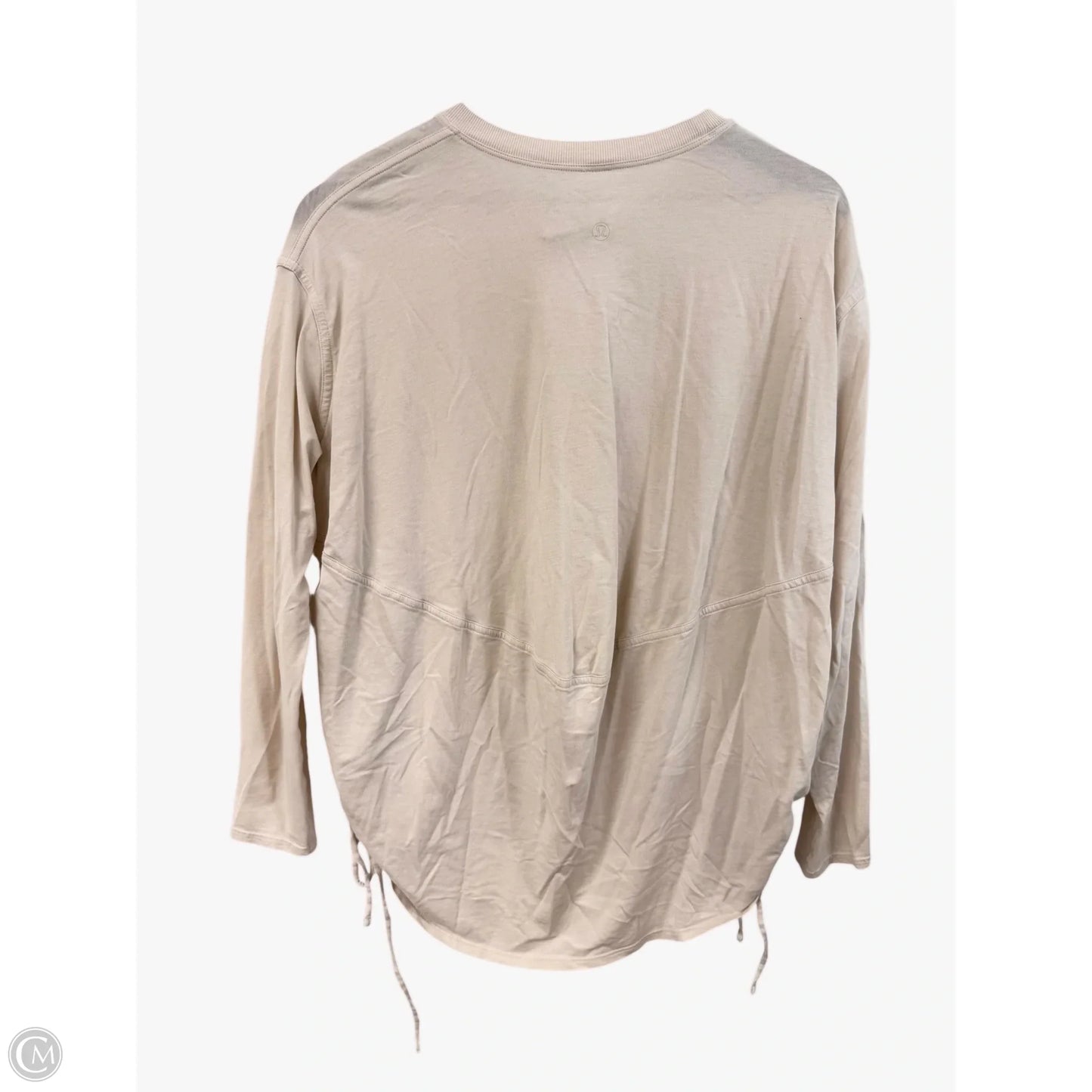 Athletic Top Long Sleeve Crewneck By Lululemon In Cream, Size: 6