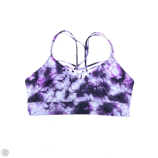Athletic Bra By Joy Lab In Purple & White, Size: L