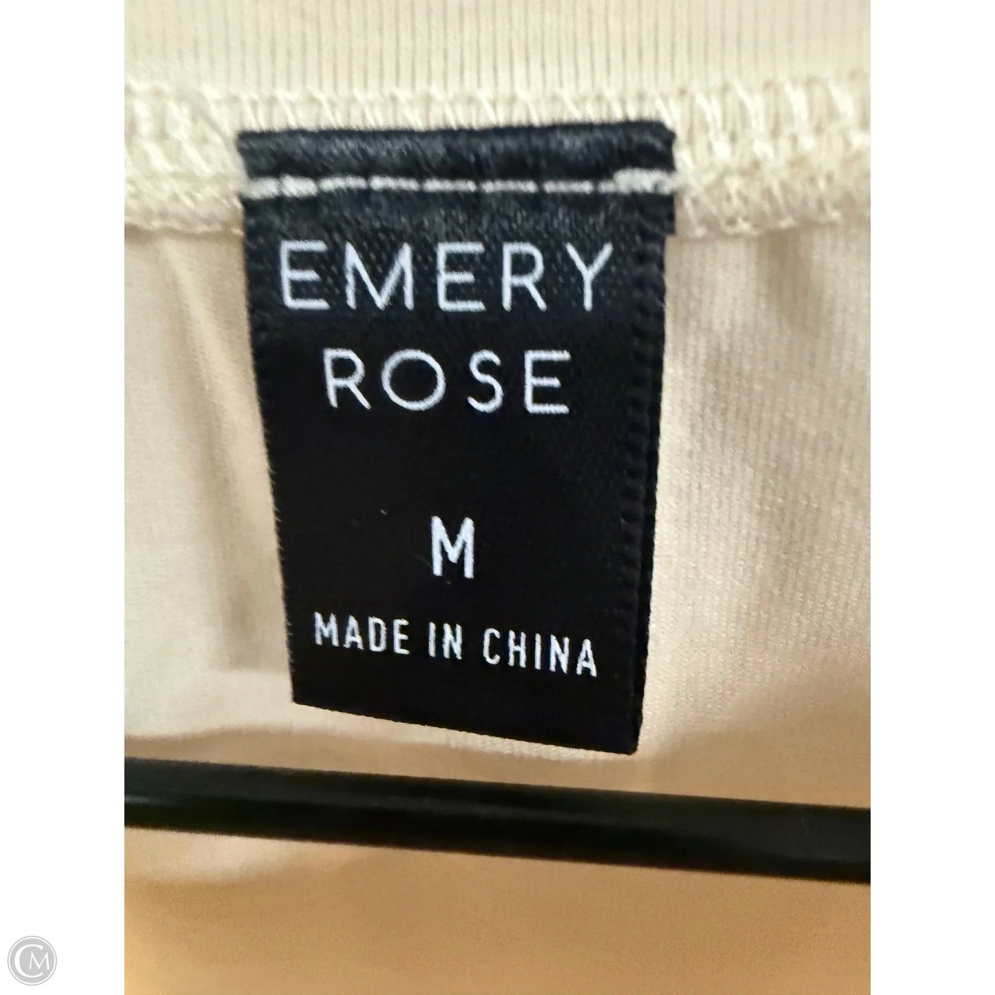 Top Short Sleeve By Emery Rose In Cream, Size: M