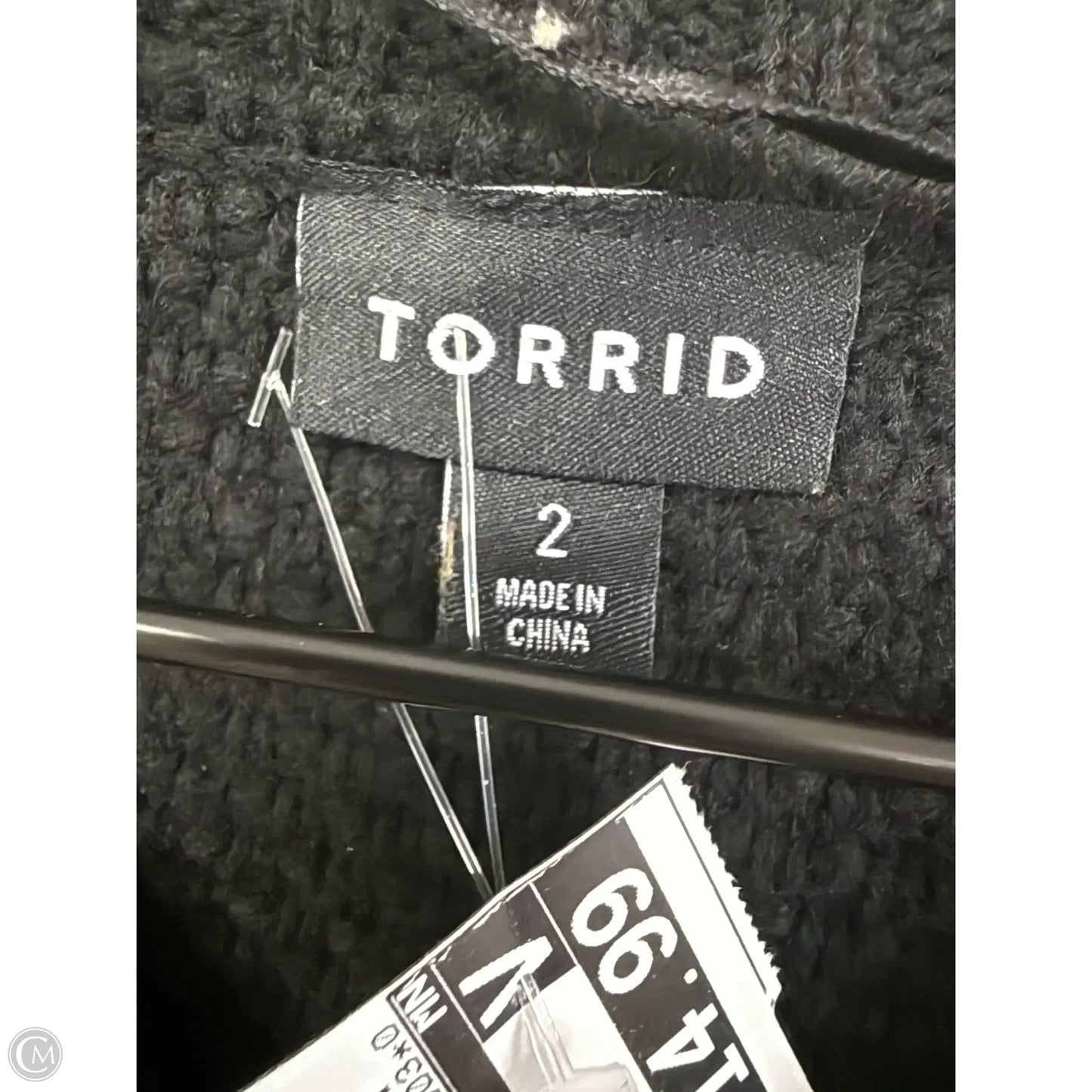 Sweater By Torrid In Black & Gold, Size: 2x