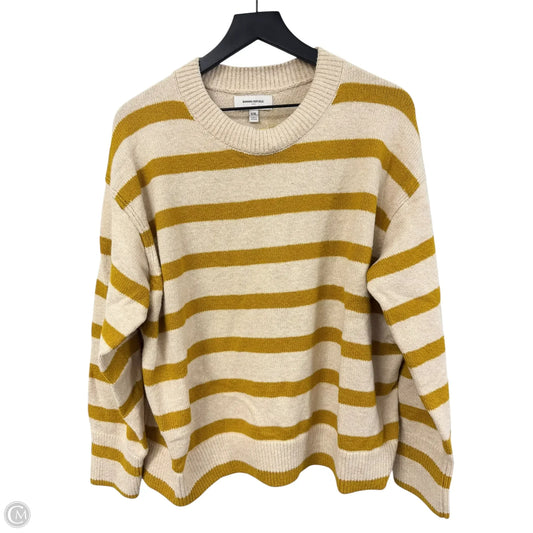 Sweater By Banana Republic In Cream & Yellow, Size: Xxl