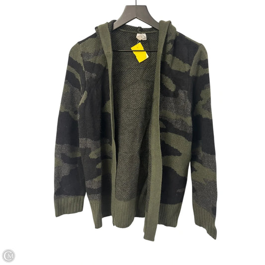 Sweater Cardigan By Cable And Gauge In Black & Green, Size: L