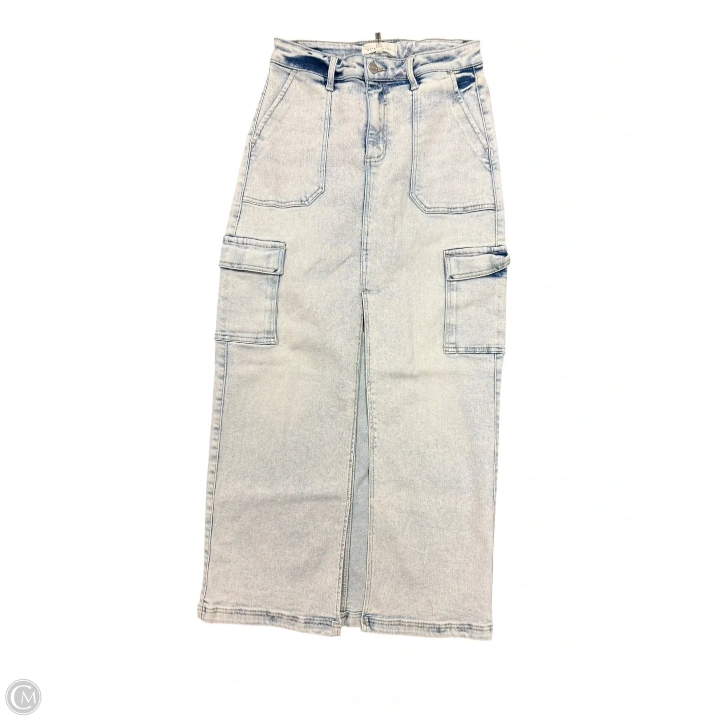 Skirt Maxi By Risen In Blue Denim, Size: M