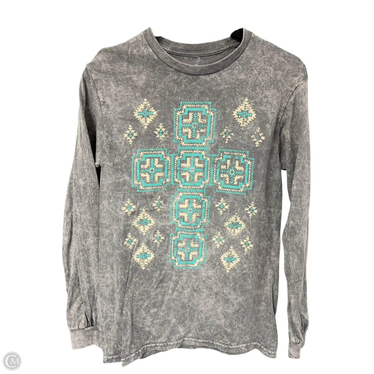 Top Long Sleeve By Clothes Mentor In Grey, Size: S