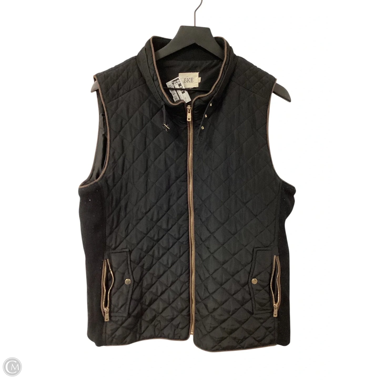 Vest Puffer & Quilted By Bke In Black, Size: Xl