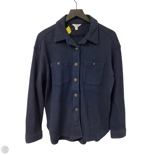 Jacket Shirt By Time And Tru In Blue, Size: M
